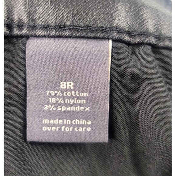 The Limited Denim Skinny Jeans Black Metallic Finish Size 8R New - Picture 6 of 10